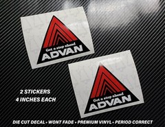 2x Advan Racing Yokohama Triangle Sticker decal NSX s2000 Type R DC2 EK9 EG6 JDM