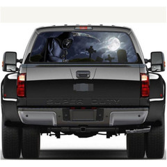 Grim Reaper Cemetery Car Rear Window Graphic Tint Sticker Truck Back Door Decal