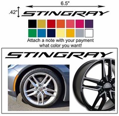 Corvette Stingray C7 font script Wheel Stickers vinyl decal sticker window