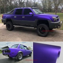 Purple Flexible Whole Car Wrap Satin Matte Chrome Vinyl Upgrade Metal Sticker AX