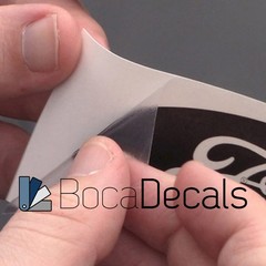 BocaDecals Emblem Overlay Insert Decals For 2013-2020 Ford Fusion (Set of 2)