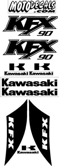Sticker decal Kit for KFX90 KFX 90 Front Rear Fender tank Emblems Graphic
