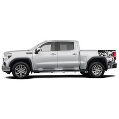 Back side skull graphics stickers decal compatible with GMC Sierra