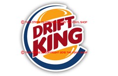 Genuine DRIFT KING,Burger King BurRat Rod,Hot Rod, Gasser, Decal Sticker
