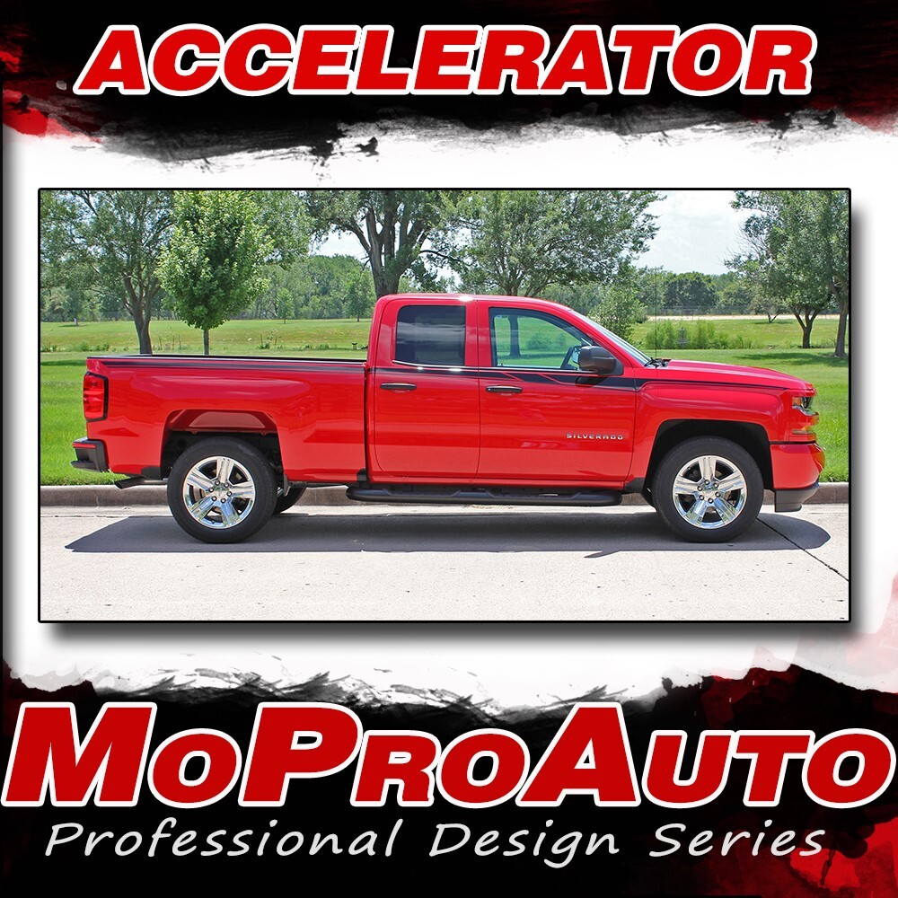 ACCELERATOR 2014-2018 Chevy Silverado Decal Graphic Side Stripe 3M Pro Vinyl Kit