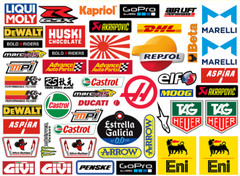 99 set4 Racing Decals Stickers Drag Race Nascar MotoGP High Quality Vinyl