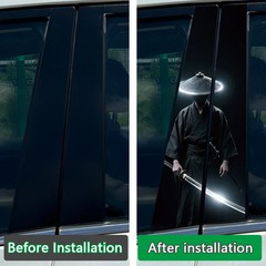 2pcs JDM Guardian Protector Car Center Pillar Sticker B Pillar Protective Film