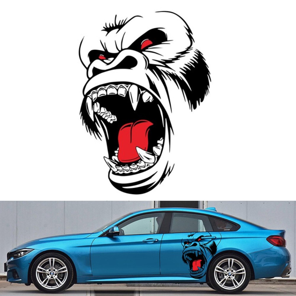 Car Sticker Horror Ape Totem Graphics Vinyl Decal Decorative Auto Accessories