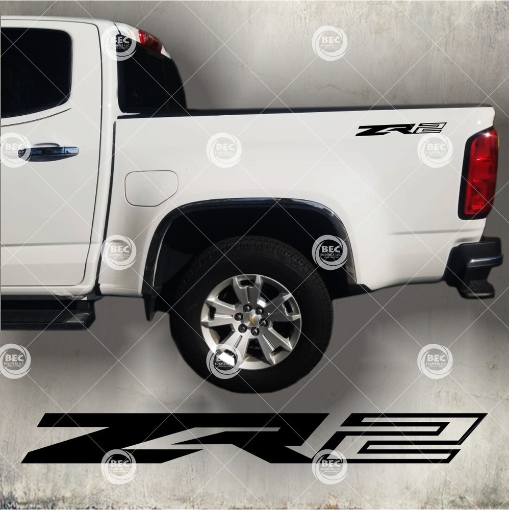 ZR2 Decals Chevy Colorado Bedside Truck Sticker, cut design (set)