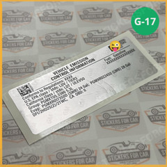 GM Number Information Tire Loading And Trailer Loading Sticker Replica