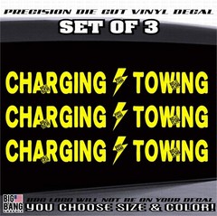 TOW TRUCK EV Charging / Towing Vinyl Decal Sticker Wrecker Business Advertising
