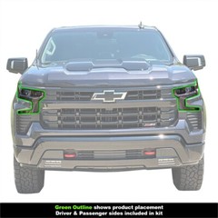 Crux Moto Headlight Tint Full Overlay Light Smoke 50% for Silverado 1500 22+