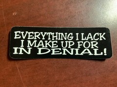 Motorcycle Sticker for Helmets or toolbox #2,317 Everything I lack I make up for