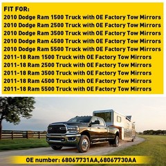 1/2Set Left + Right For Dodge Ram 1500 3500 2500 Tow Mirror Spotter lower Glass