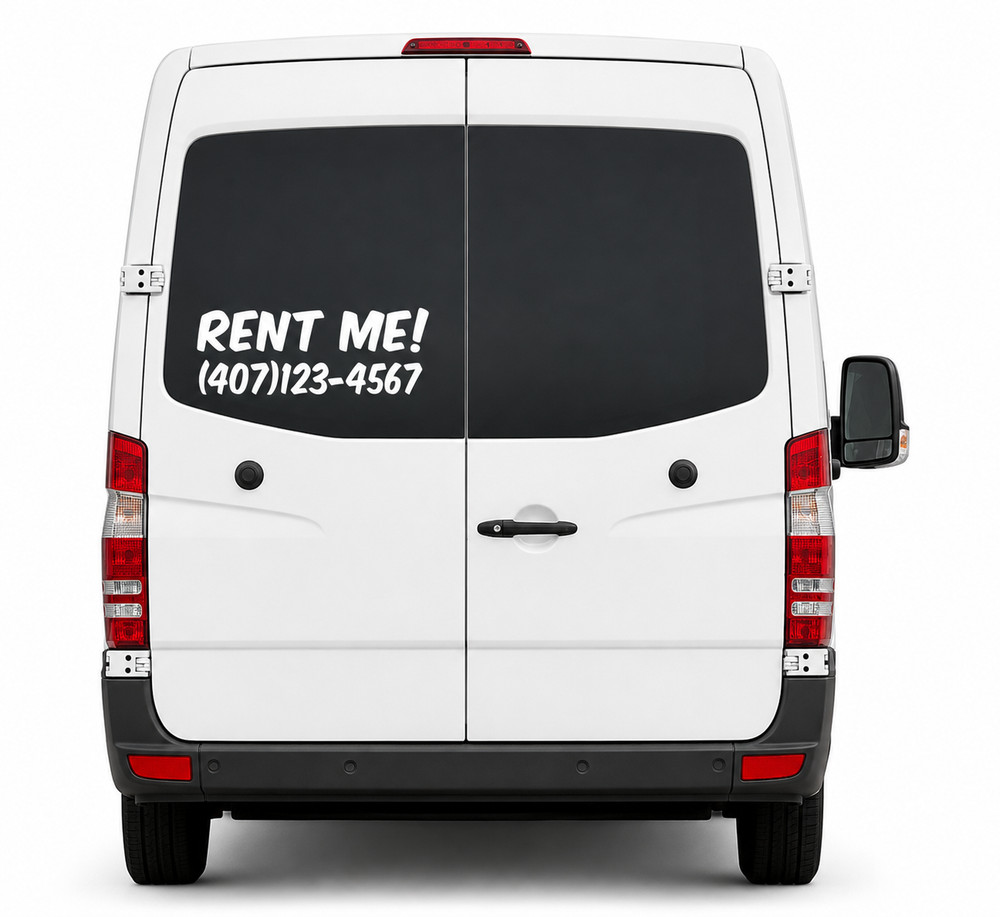Custom RENT ME Vehicle Window Decal Business Advertising Vinyl Sticker Van Truck