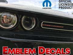 Dodge Challenger Grill Emblem Decal 2015 2016 2017 2018 2019 2020 2021 2022 2023