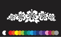Hibiscus Flower Lei Window Sticker Vinyl Decal Hawaii Aloha Tropical Flowers