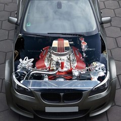 Engine Car Hood Wrap Decal Vinyl Sticker Full Color Graphic Fit Any Car #2
