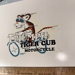 Tiger Club Cartoon T20 Number Plate Vinyl Type Transfer 5”