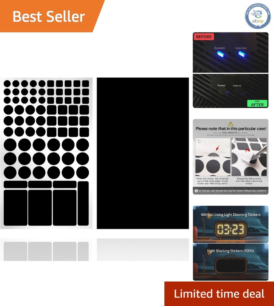 Crystal-Embellished Blackout Stickers – 100% Light Blocking Sheets (Pack of 2)