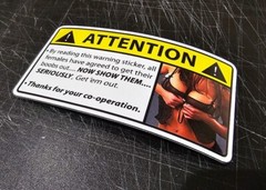 Funny Boobs Warning Sticker ATV 4×4 UTV SxS JDM Car Vehicle Window Bumper Decal