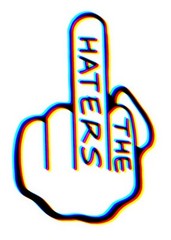 4” F Haters Sticker Glitch Style Decal Helmet Hard Hat Tool Box Funny Labor