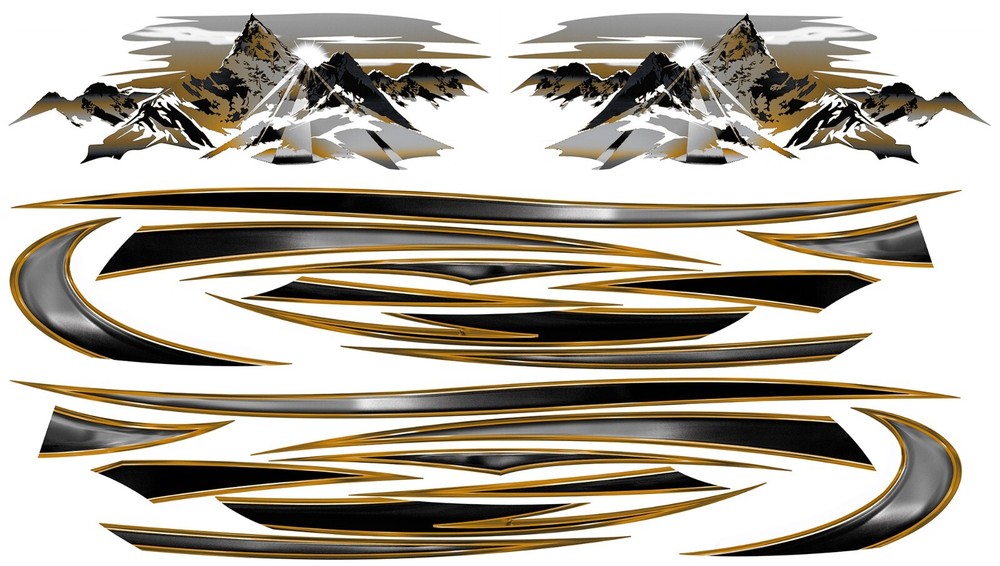 RV, Trailer Hauler, Camper, Motor-home Large Decals/Graphics Kits-K-0008-5