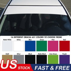 Sun Visor Strip Windshield Banner Vinyl Premium Decal Different Colors & Sizes