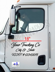 ORACAL 651 CUSTOM DOOR VINYL DECALS SET OF 2 FOR COMMERCIAL TRUCK