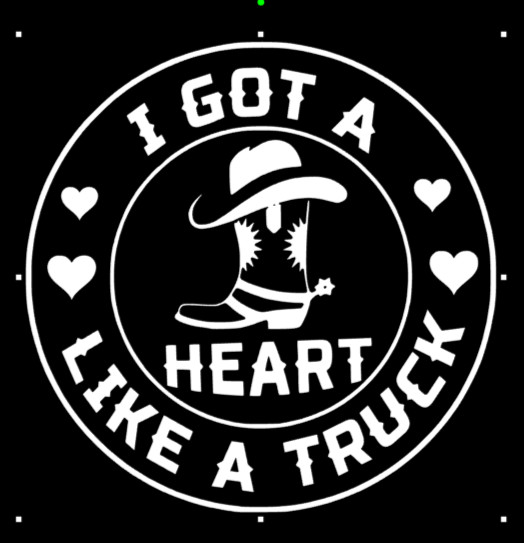 I GOT A HEART LIKE A TRUCK VinyL Decal Sticker, Car, Truck, 5.5″ CHOOSE COLOR