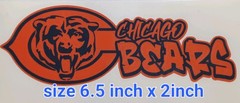 Graffiti Style Football Chicago Bears Vinyl Decal Sticker New Size 6.5×2 Inch.