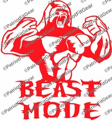 Beast Mode,Ape,Exercise,Wellness,Goals,Fitness,#BeastMode,Motivation,Vinyl Decal