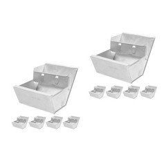 2 Count Bunny Pet Feeder Hanging Chicken Trough Bowls for Rabbits
