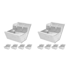 2 Count Bunny Pet Feeder Hanging Chicken Trough Bowls for Rabbits