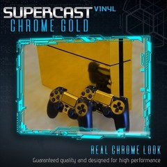 Supercast Flex Stretch Mirror Chrome Vinyl Wrap Sticker Roll Air Release – Gold