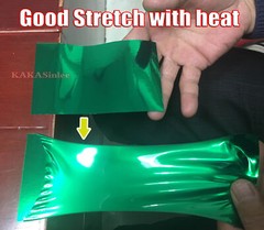 50FT Green Stretchable Entire Car Mirror Chrome Vinyl Wrap Sticker Air Free AX