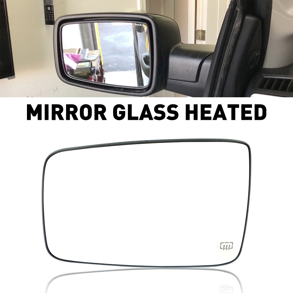 1/2Set Exterior Mirror Heated Glass Signal Power Side for Driver Dodge Ram 2500