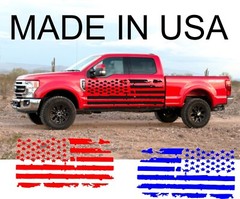 2X Large American Flag Graphics 44x80in Left & Right Truck Car SUV RV