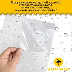 White Sun Strip Decal Universal Fit Windshield Banner Vinyl Visor Sticker 60×10″