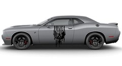 NEW Eagle USA Flag Hood Door Vinyl Decal Racing Stripes (Fits Challenger)