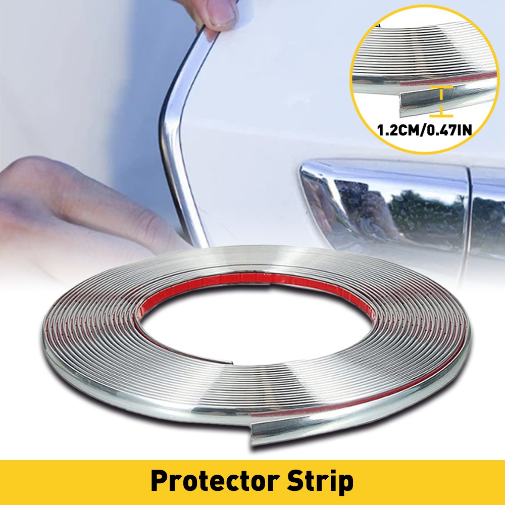 1/2″ 16ft Chrome Trim Molding Strip Decoration Car Body Door Side Protector 2SET