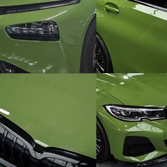 5FTx50FT PET Crystal Moss Green Vinyl Wrap Self-Adhesive Air Release US Stock