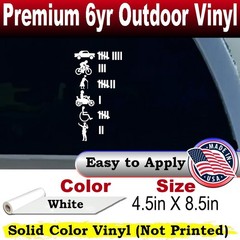 Keeping Count Driving Hits Car Truck Window Laptop Decal Sticker White 4.5X8.5