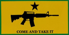 Wholesale Lot of 6 M-4 Come And Take It Yellow Green Decal Bumper Sticker