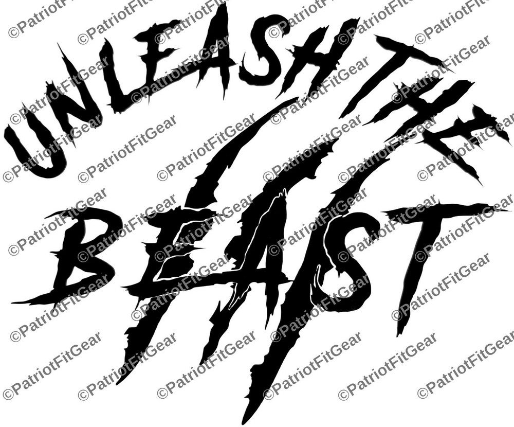 Unleash The BEAST,Beast Mode,12″x10″,Fitness,Motivation,Resolution,Vinyl Decal