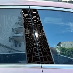 2X Graffiti Daisy Flowers Auto B Pillar Waterproof Cover Car Doors Pillar Decals