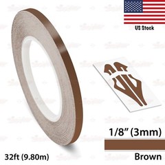 1/8″ Roll Vinyl Pinstriping Pin Stripe Solid Line Tape Decal Sticker 3mm BROWN