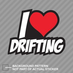 I Love Drifting Sticker Decal Vinyl heart jdm