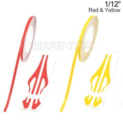 1/12″ 2mm Red & Yellow Pinstriping Pin Stripe DIY Line Vinyl Tape Decal Sticker