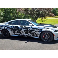 Car graphic decal sticker for Challenger, Charger. Splash Scratch Decal. #7102